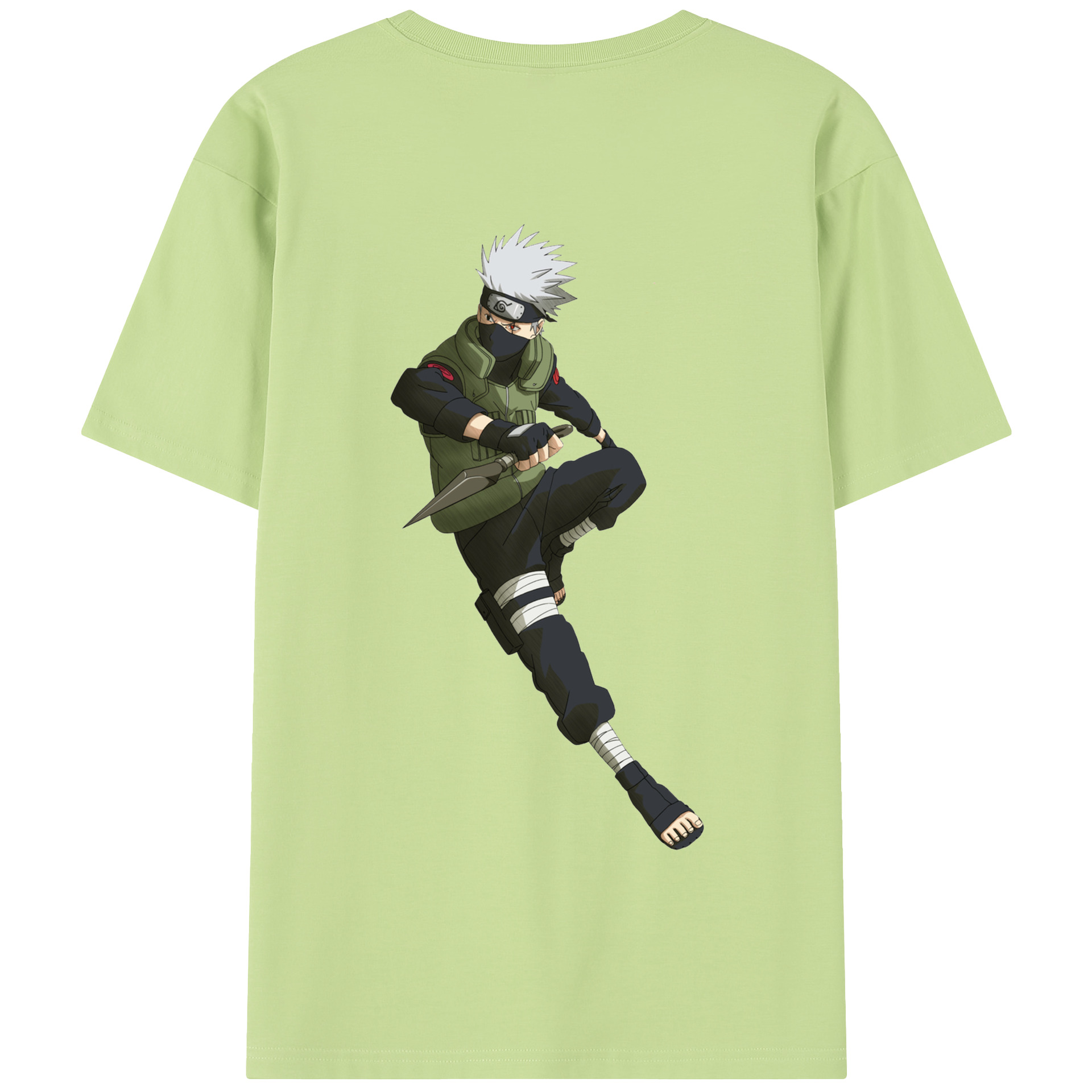 （画像用） NARUTO -ナルト- はたけ カカシ Hatake Kakashi 綿100％半袖Tシャツ（背面プリント）